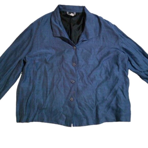 Maggie Barnes Button Down Shirt Blouse Jacket Size 32W - Picture 8 of 9